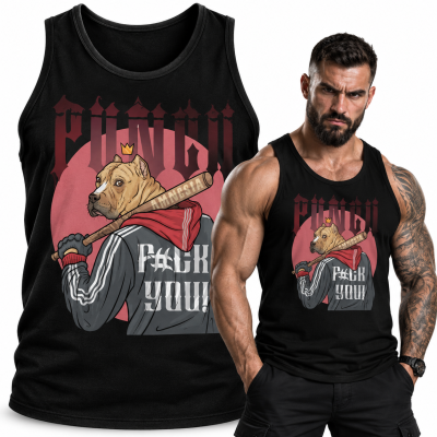 TANK TOP ŚMIESZNY PUNCH